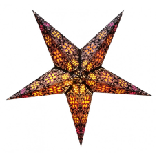 Світильник Зірка картонна 5 променів BLACK CYCLONE MULTI TISSUE
