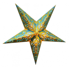 Світильник Зірка картонна 5 променів TURQUOISE GANESH ZARI