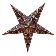 Світильник Зірка картонна 5 променів BLACK HONOLULU