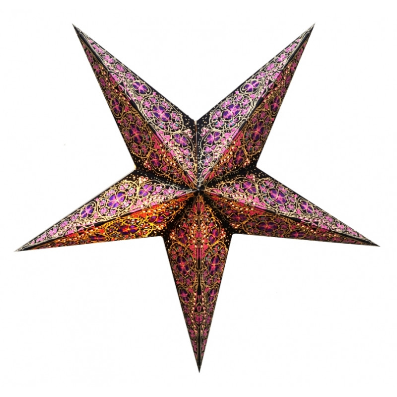 Світильник Зірка картонна 5 променів BLACK GOLD EMBD. DESIGN