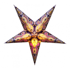 Світильник Зірка картонна 5 променів PURPLE AMBER GANESH