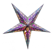 Світильник Зірка картонна 5 променів SILVER STELLA