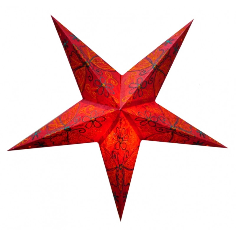 Світильник Зірка картонна 5 променів RED BUTTERFLY EMBD.