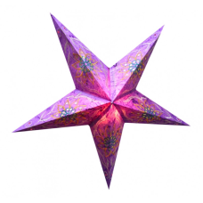 Світильник Зірка картонна 5 променів PURPLE FLOWER EMBD.