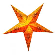 Світильник Зірка картонна 5 променів ORANGE FLOWER EMBD.