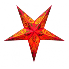 Світильник Зірка картонна 5 променів RED WOOL EMBD.