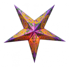 Світильник Зірка картонна 5 променів PURPLE WOOL EMBD.
