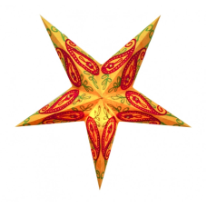 Світильник Зірка картонна 5 променів ORANGE WOOL EMBD.