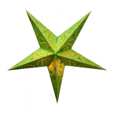 Світильник Зірка картонна 5 променів GREEN PAISLEY EMBD.