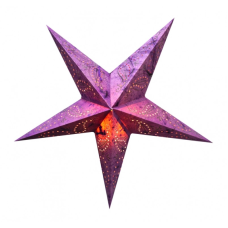 Світильник Зірка картонна 5 променів PURPLE PAISLEY EMBD