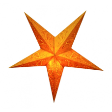 Світильник Зірка картонна 5 променів ORANGE PAISLEY EMBD.