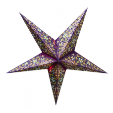Світильник Зірка картонна 7 променів BATIK SPIRAL PUNCH EMBD. №1
