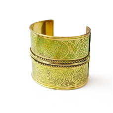 Браслет Скоба двокольоровий Салатовий CF-503