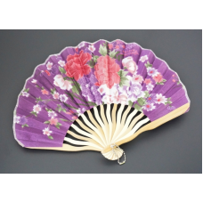 Віяло ХВИЛЯ шовк + дерево №5