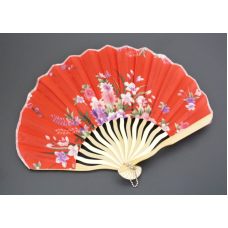 Віяло ХВИЛЯ шовк + дерево №9