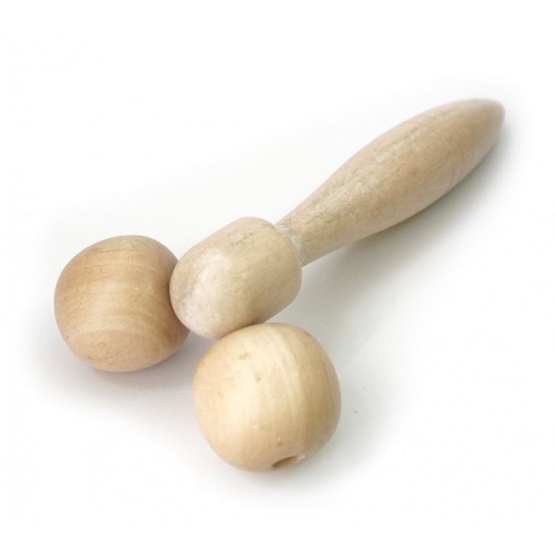 Масажер дерев“яний 2 кулі на ручці Масажер дерев“яний 2 кулі на ручці