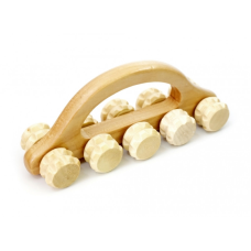 Масажер дерев“яний 10 коліс на ручці