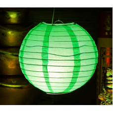 Ліхтар паперовий Куля Зелений