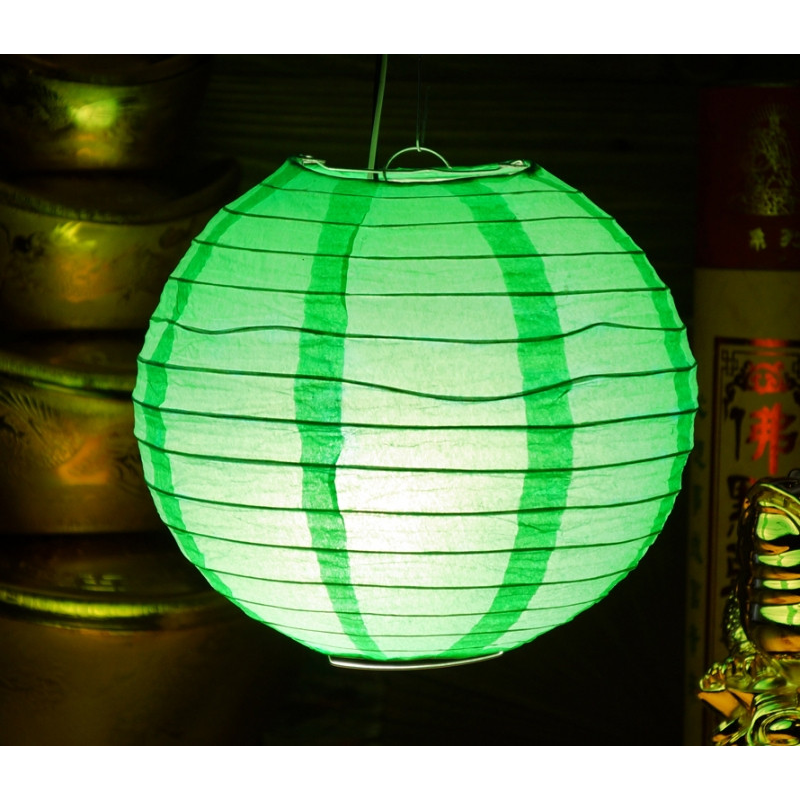 Ліхтар паперовий Куля Зелений