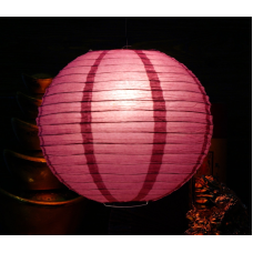 Ліхтар паперовий КУЛЯ Темно-рожевий