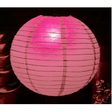 Ліхтар паперовий КУЛЯ Темно-рожевий