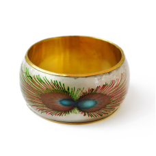 Браслет Павиче перо з латунню арт.0856