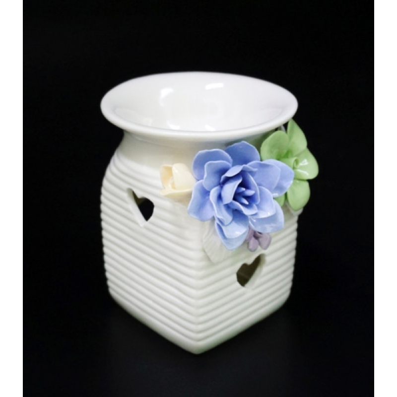 Аромалампа керамічна з квітами №А