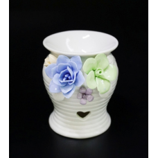 Аромалампа керамічна з квітами №А