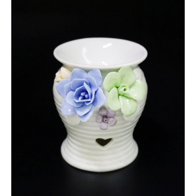 Аромалампа керамічна з квітами №А