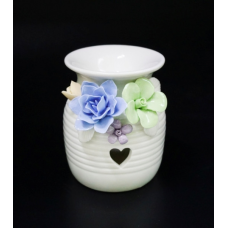 Аромалампа керамічна з квітами №А