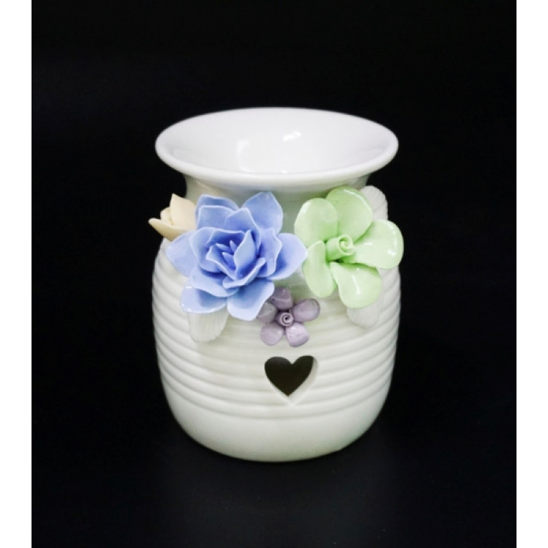 Аромалампа керамічна з квітами №А