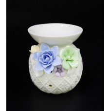 Аромалампа керамічна з квітами №А