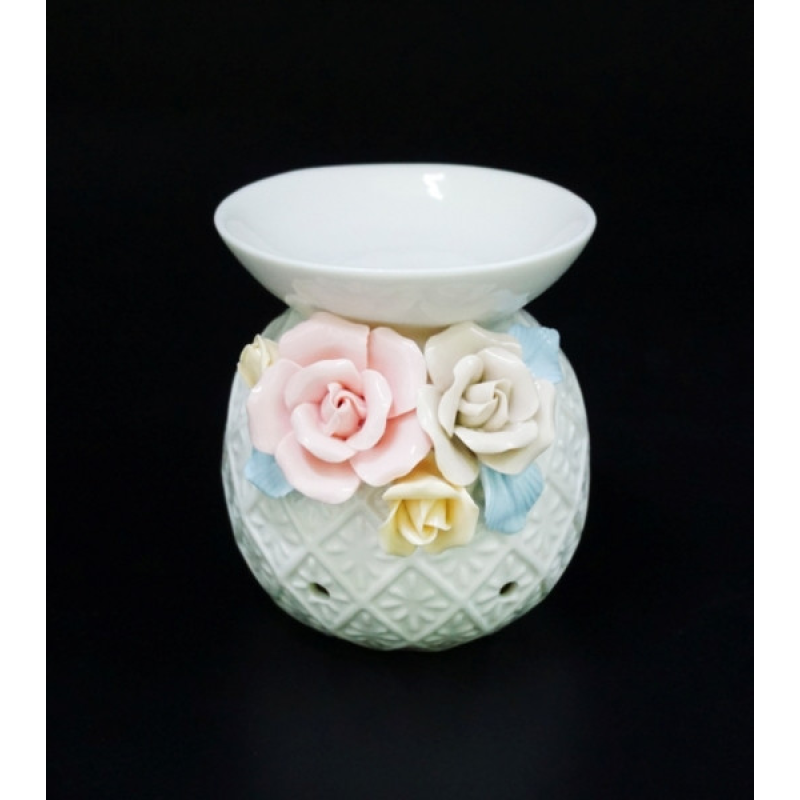 Аромалампа керамічна з квітами №В