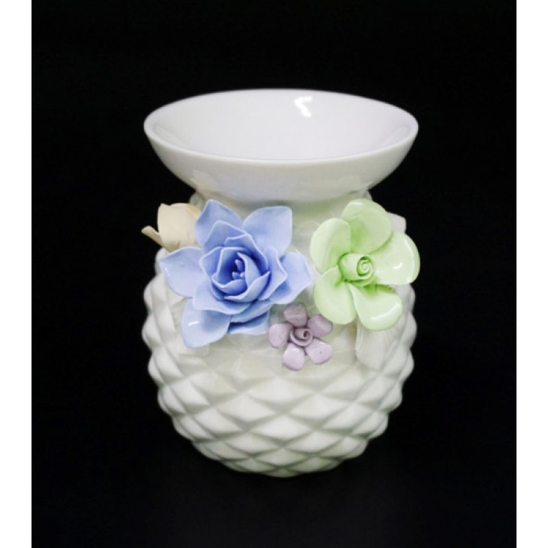 Аромалампа керамічна з квітами №А
