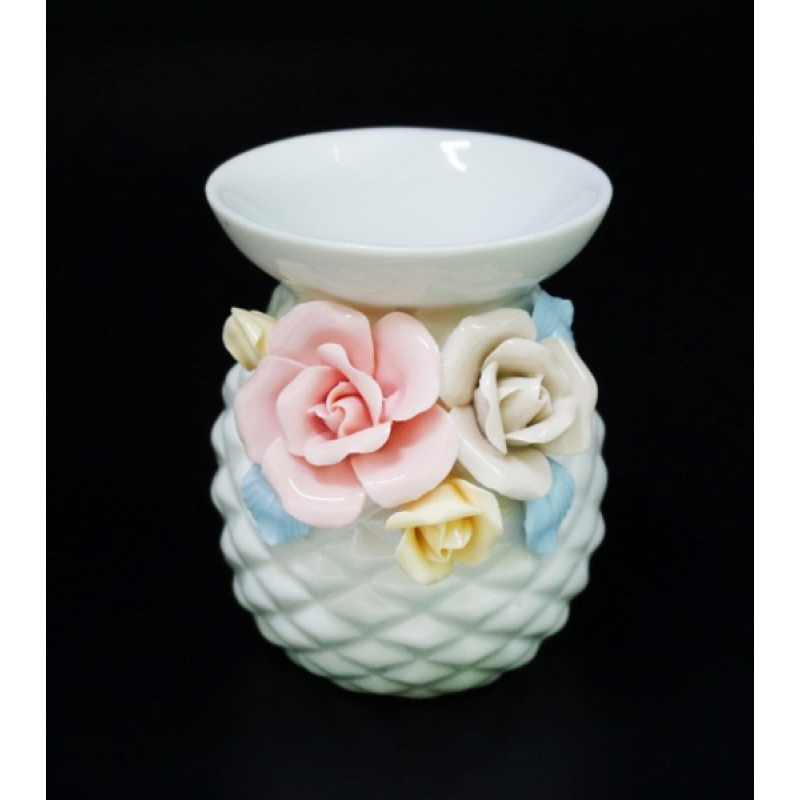 Аромалампа керамічна з квітами №В