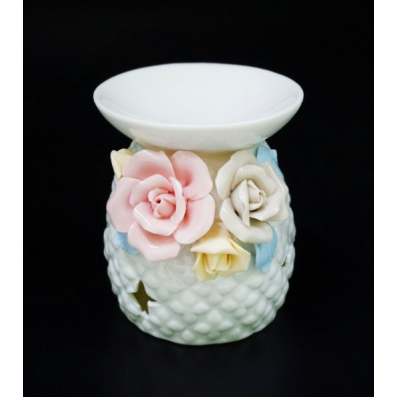 Аромалампа керамічна з квітами №В