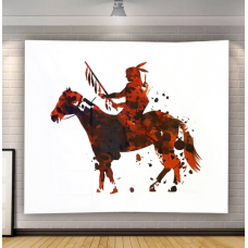 Гобелен настінний Індієць на коні Поліестер