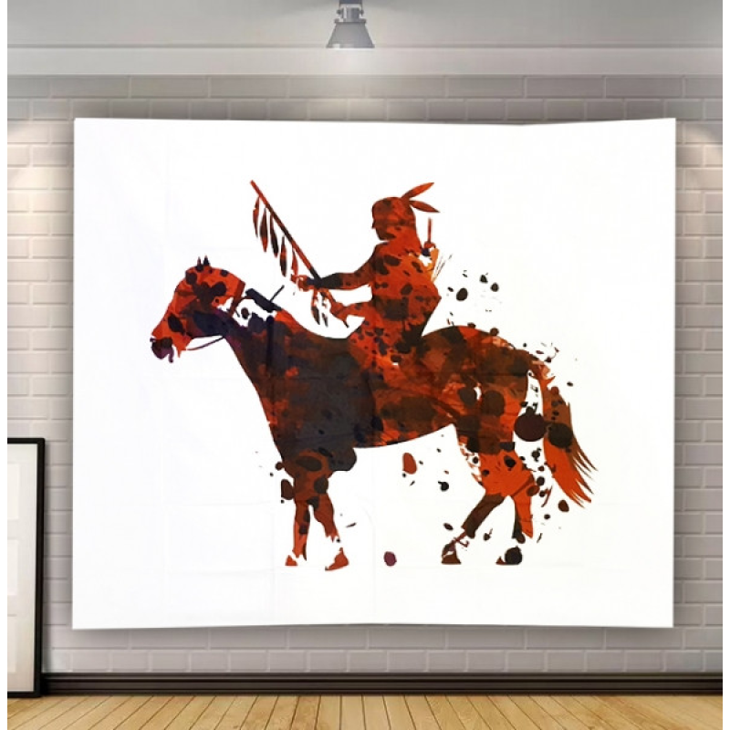 Гобелен настінний Індієць на коні Поліестер