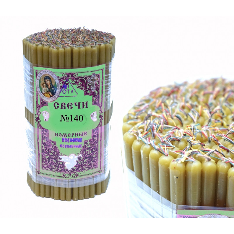 Свічки церковні пучок 1 кг. Натуральний колір №140