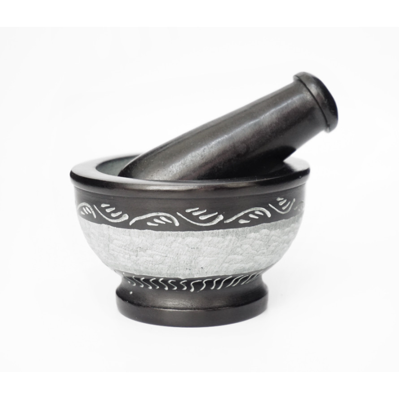 Ступка з чорного мармуру №908 Ступка з чорного мармуру №908