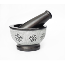 Ступка з чорного мармуру №918