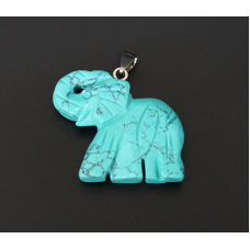 Кулон Слоник Бірюза полімерна