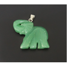 Кулон Слоник Зелений авантюрин