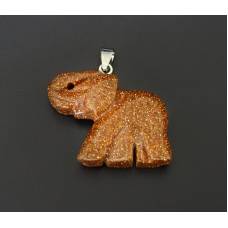 Кулон Слоник Червоний авантюрин