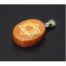 Кулон овальний чакра Свадхистхана Червоний авантюрин