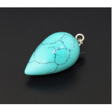Кулон Крапля Бірюза полімерна