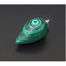 Кулон Крапля Малахіт полімерний