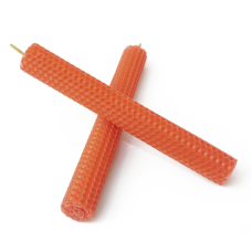 Свічка з вощини Помаранчева