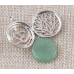 Кулон що відкривається ОМ, вставка Зелений авантюрин Кулон що відкривається ОМ, вставка Зелений авантюрин