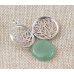 Кулон що відкривається ОМ в лотосі, вставка Зелений авантюрин Кулон що відкривається ОМ в лотосі, вставка Зелений авантюрин